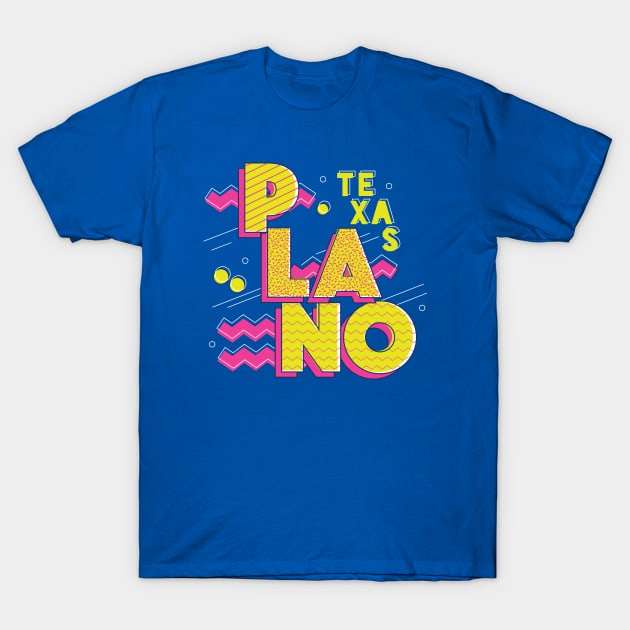 Retro 90s Plano, Texas T-Shirt by SLAG_Creative